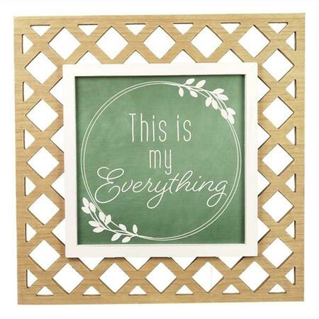 YOUNGS This Is My Everything Wood Lattice Design Wall Sign 20803